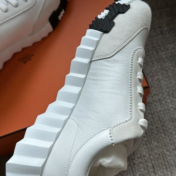 Size 38EU NEW HERMES Leather Bouncing Women Sneaker - Picture 5 of 5